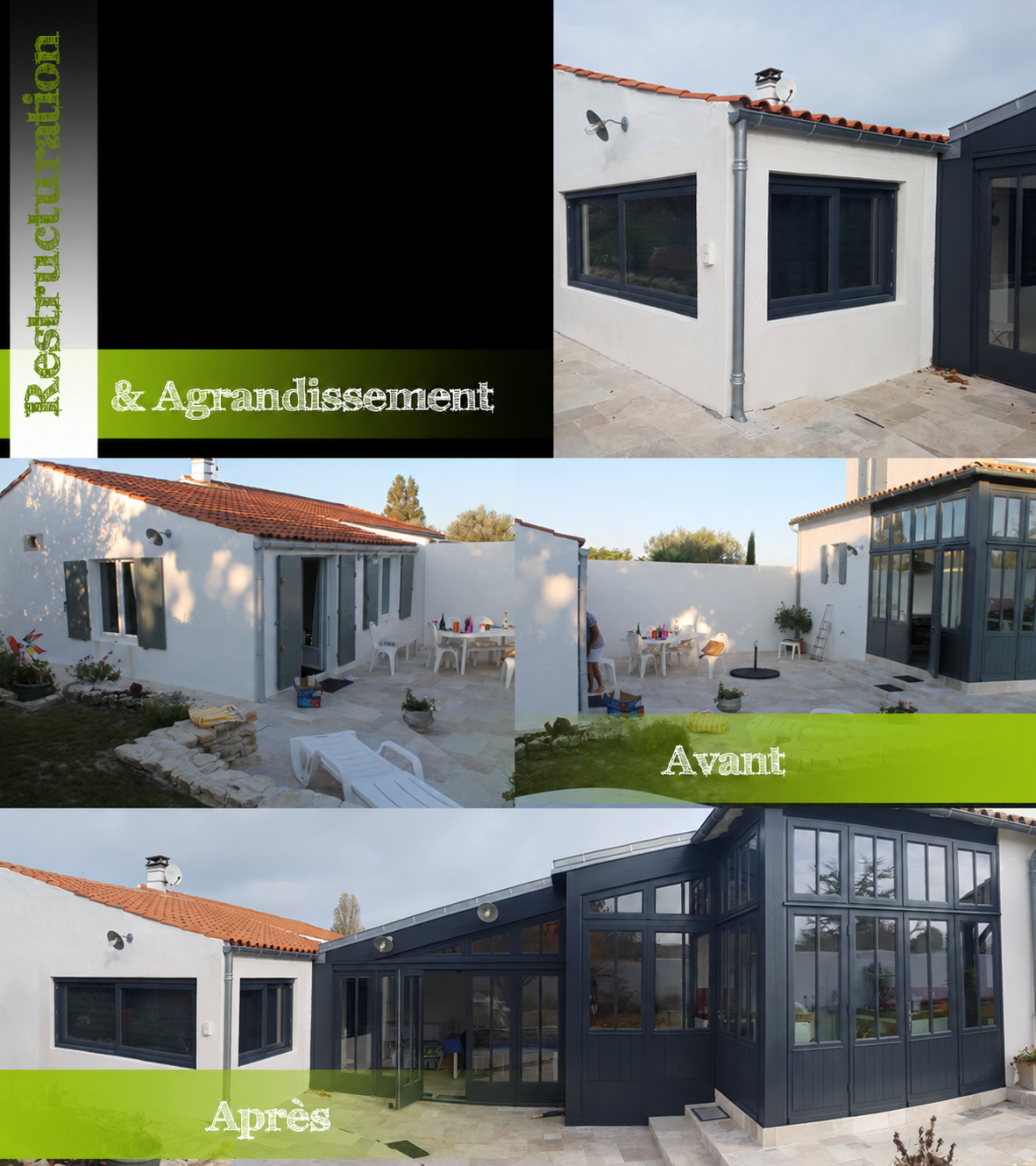 Rénovation et agrandissement : vues avant et après
