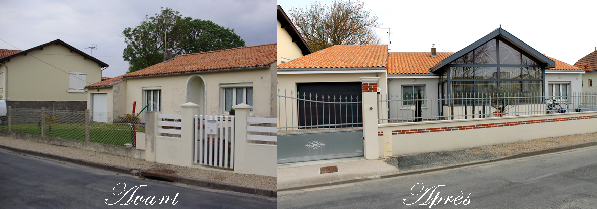 Rénovation et création d’un salon d’hiver avant et après